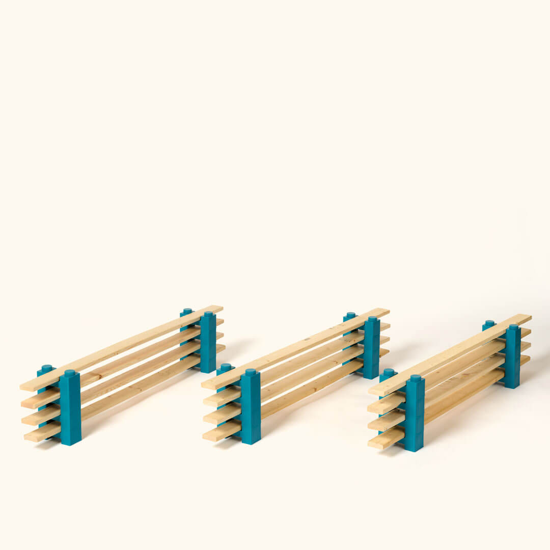 Project 24 drying rack setup with multiple modular supports arranged for drying small painted parts.