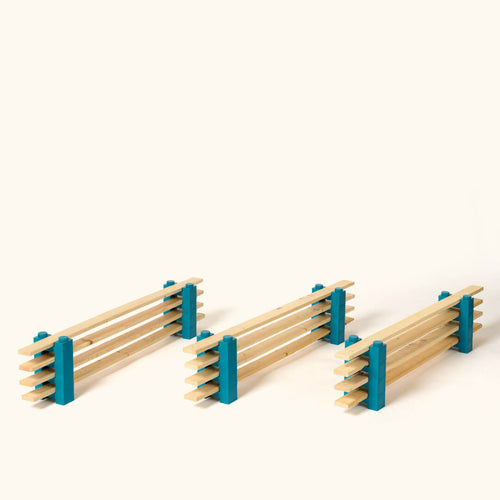 Project 24 drying rack setup with multiple modular supports arranged for drying small painted parts.