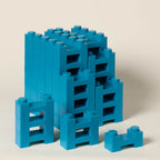 Crew 72 modular drying rack blocks stacked in bright blue color.